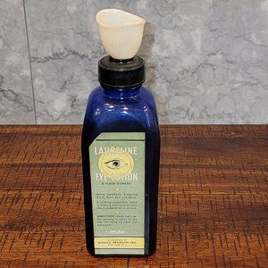 Vintage and rare Cobalt Blue Glass Collectible Bottle Laureline Eye Lotion